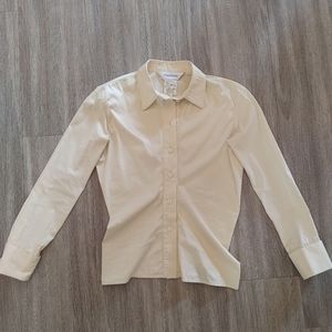 MaxMara White Long Sleeve Dress Shirt
